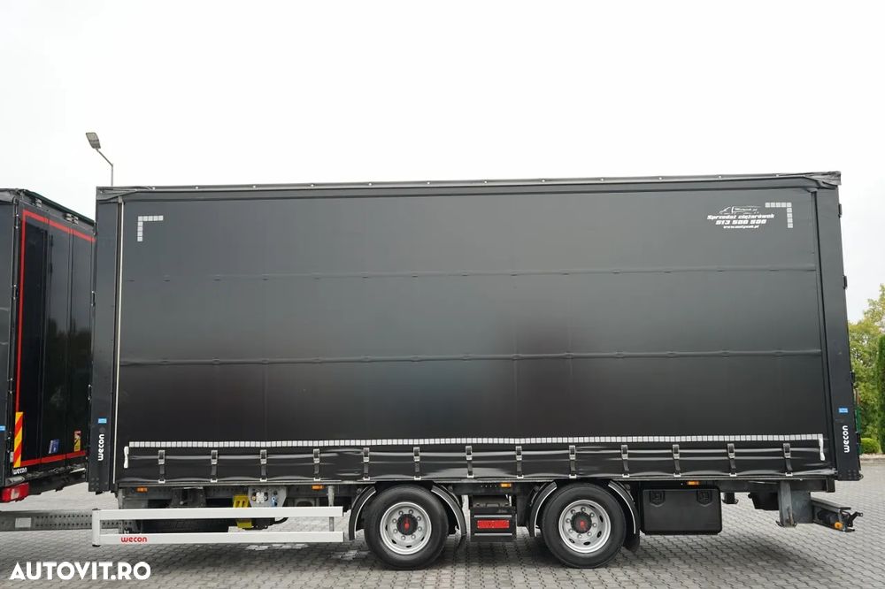 DAF XF 480 / 6X2 / ANSAMBLU TANDEM 120 M³ / ÎNCĂRCARE PRIN TRAVERSARE (DRIVE-THROUGH) / 7,7 M + 7,6 M / CLIMATIZARE STAȚIONARĂ / AXĂ LIFTABILĂ / PLAFON RIDICABIL / - 14