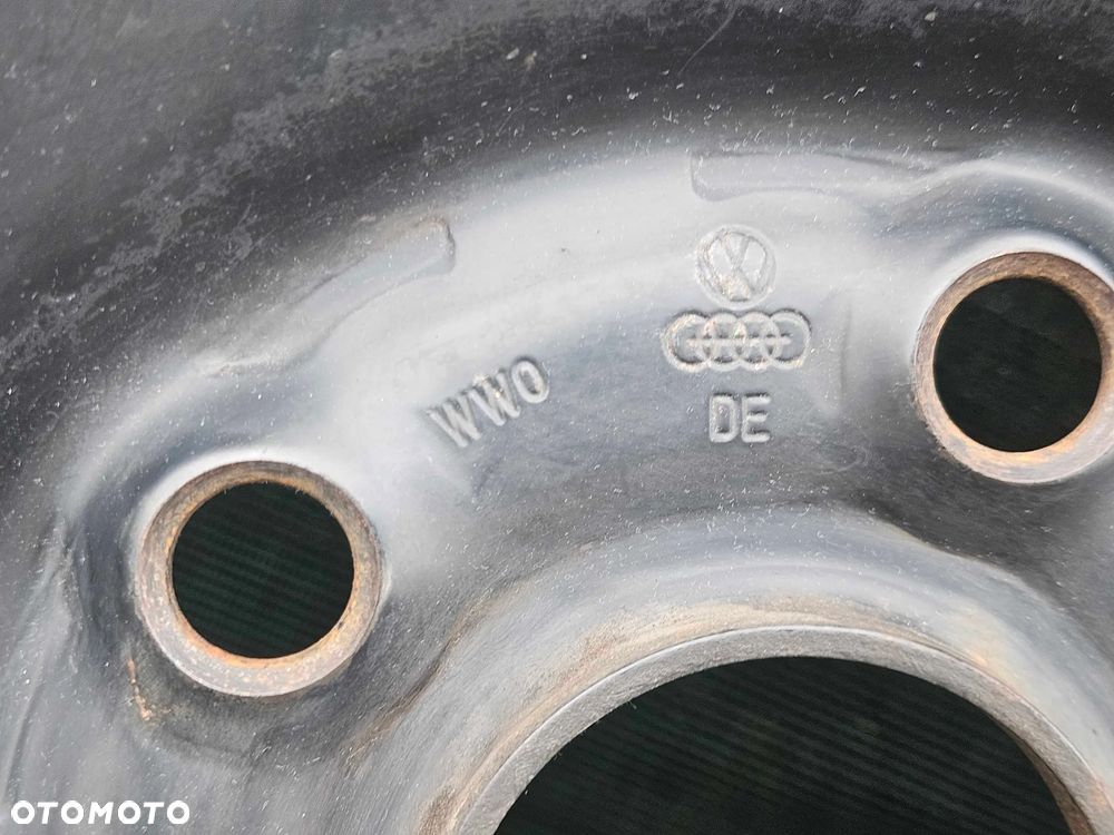 Koło 8D0601027 Felga Blaszak Zapasowe Zapasówka R15 5x112 6J ET45 195/65 VW Passat B5 Audi A4 B6 Skoda Seat - 7