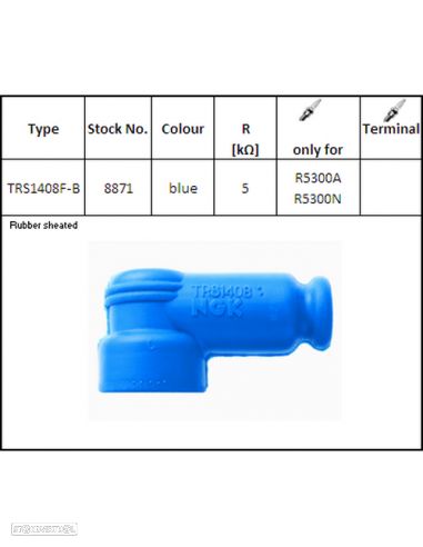 cachimbo da vela ngk trs1408f azul - 1