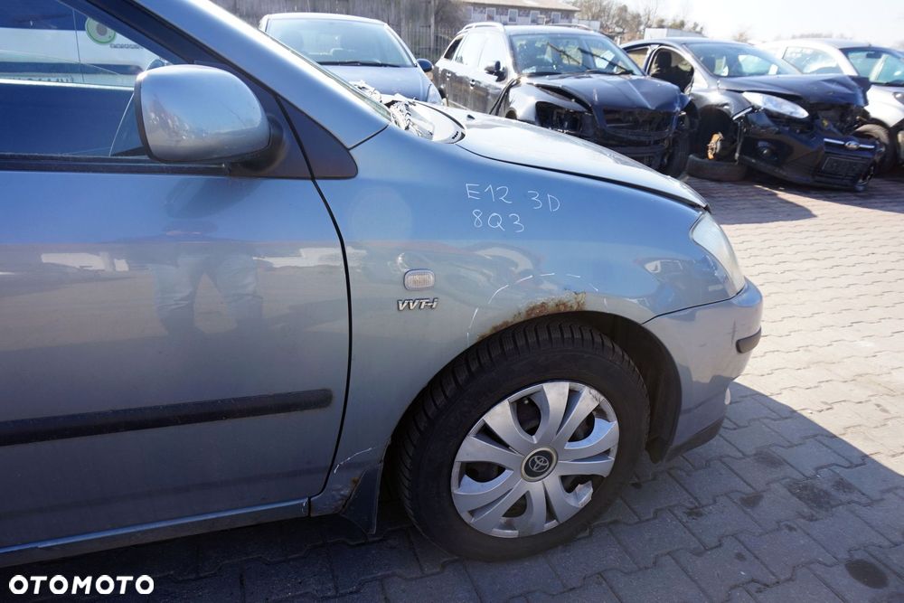 MASKA ZDERZAK BŁOTNIKI LAMPY COROLLA E12 8Q3  TOYOTA 2001-2004 SREBRNY PRZÓD KOMPLETNY - 13