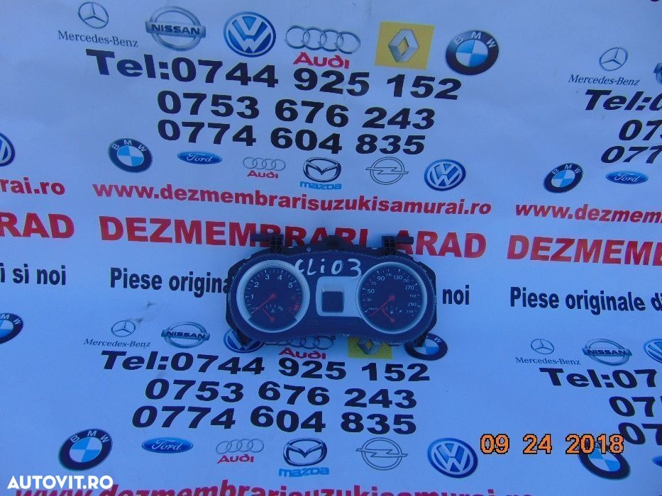 Ceasuri Bord Renault Clio 3 1.2 benzina ceasuri Bord Clio 3 dezmembrez - 1