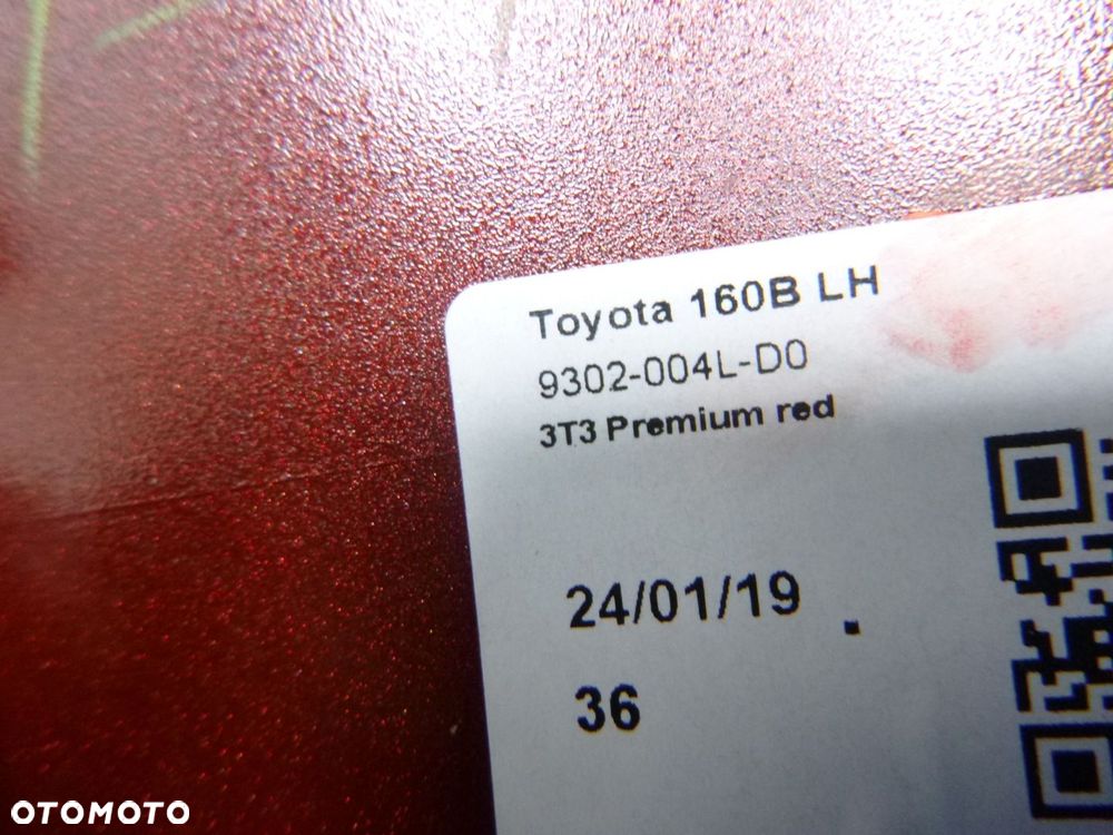 TOYOTA COROLLA XII 18- OSŁONA OBUDOWA LUSTERKA LEWA KOLOR PREMIUM RED ORYGINAŁ - 8