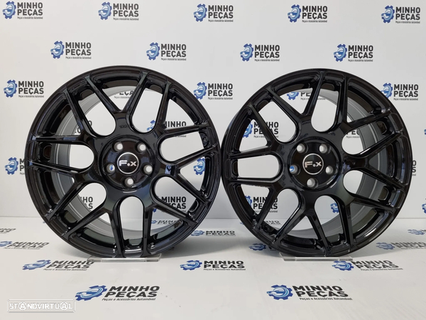 Jantes FOX PF3 em 17 Preto Brilho (5x100)