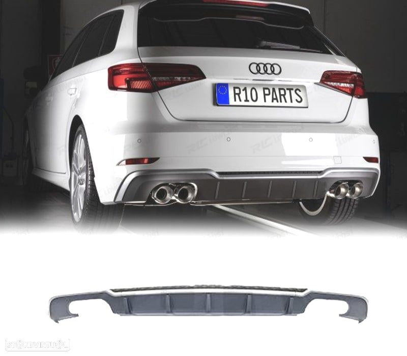 DIFUSOR AUDI A3 HATCHBACK 16-20 LOOK S3 - 1