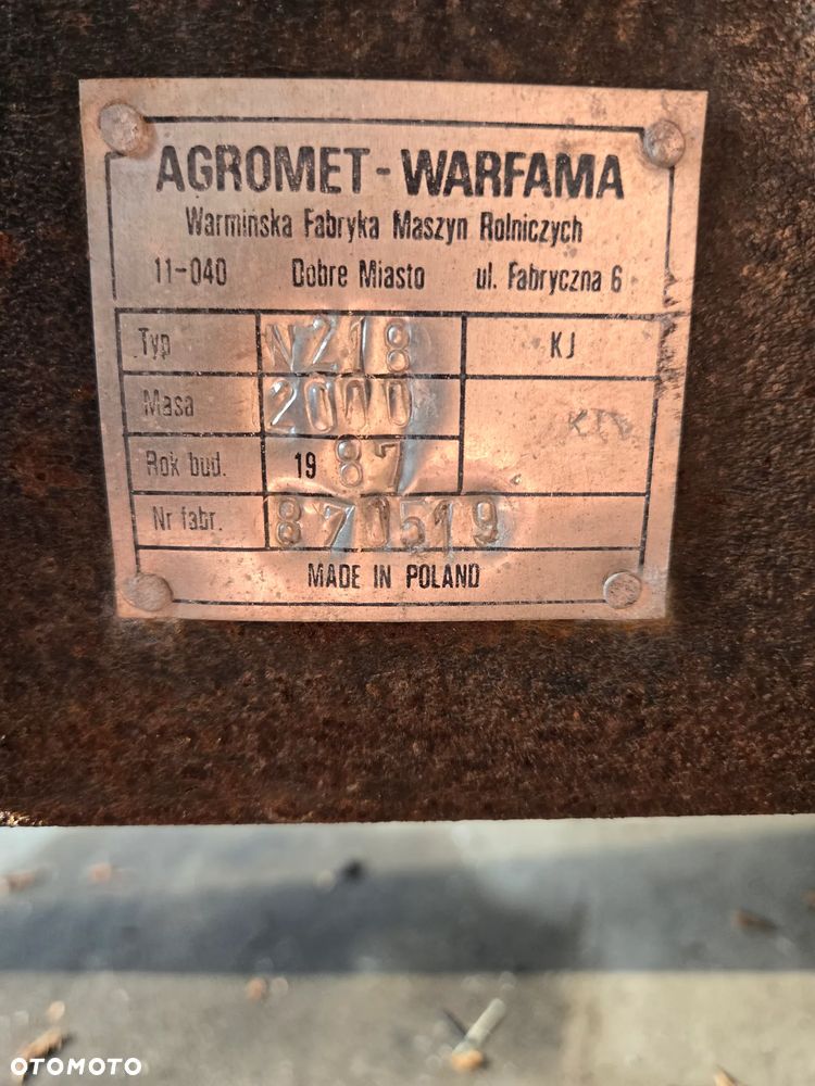 Inny Agromet - Warfama N-218 Rozrzutnik Obornika 6000kg - 10