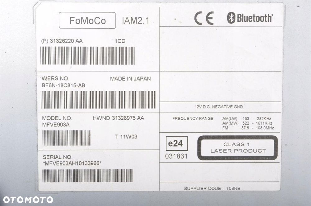 VOLVO S60 II V60 RADIO 31326220 2011 - 5