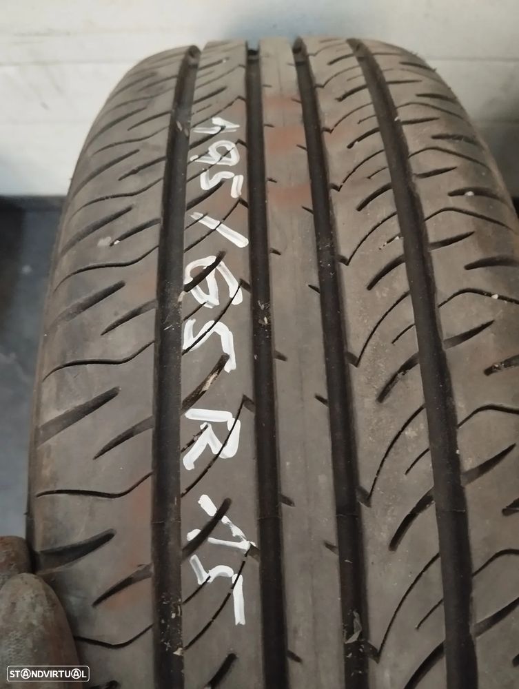 JOGO DE JANTES ORIGINAIS AUDI A3 8L COM PNEUS SEMINOVOS 195/65R15 8L0601025F - 4
