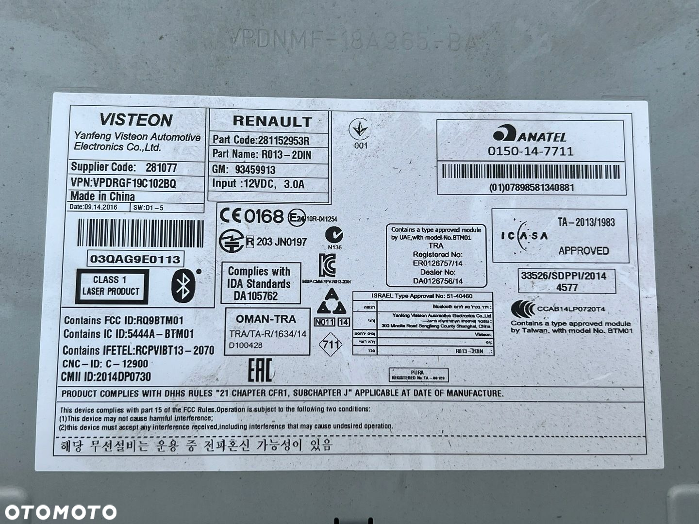 OPEL VIVARO B RADIO 281152953R - 8