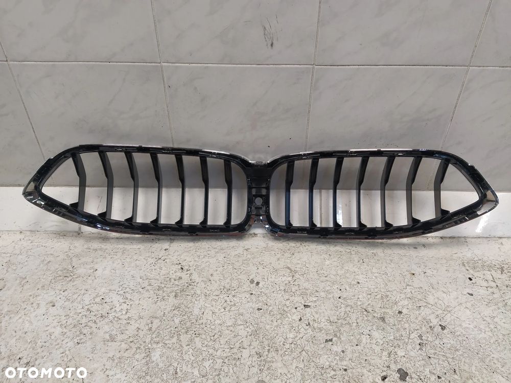 BMW 8 G14 G15 GRILL ATRAPA CHŁODNICY KRATKA NERKA KAMERA CZARNY POŁYSK CHROM NOWY ORYGINAŁ - 9