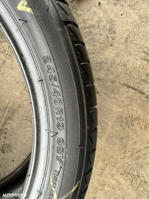 vând 2 anvelope 245/40/19 bridgestone de vară noi - 5