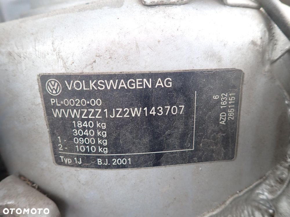 CZĘŚCI - Vw Golf IV 1,6 16V 105KM AZD KOMBI 5B ERT lakier LA7W 2001r. INDEX - 10103 - 14