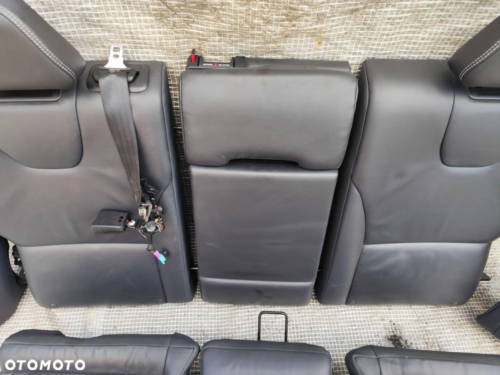 Volvo XC60 I Lift 13-18 R-Design Kanapa Tylna Oparcie Skóra Skórzana - 11