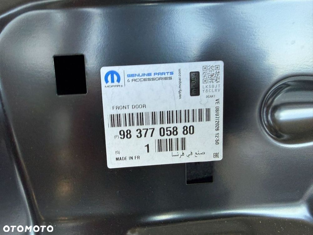 DRZWI PRAWE PRZÓD OPEL CORSA F 9837705880 NOWE ORYGINAŁ - 5