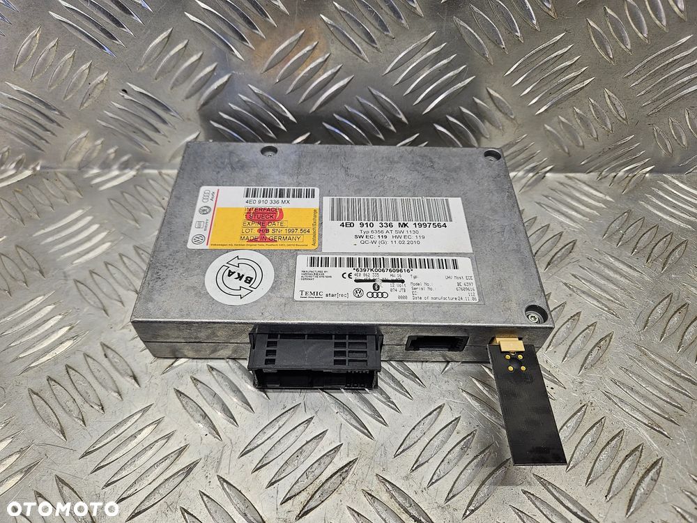 AUDI Q7 05-15R MODUL STEROWNIK BLUETOOTH 4E0862335 4E0910336MX - 3