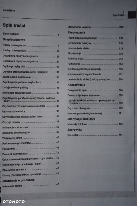 DTR, Instrukcja obsługi koparki kołowej CAT * M313D * M316D * M318D * M322D * M18D MH * M322D MH * - 2