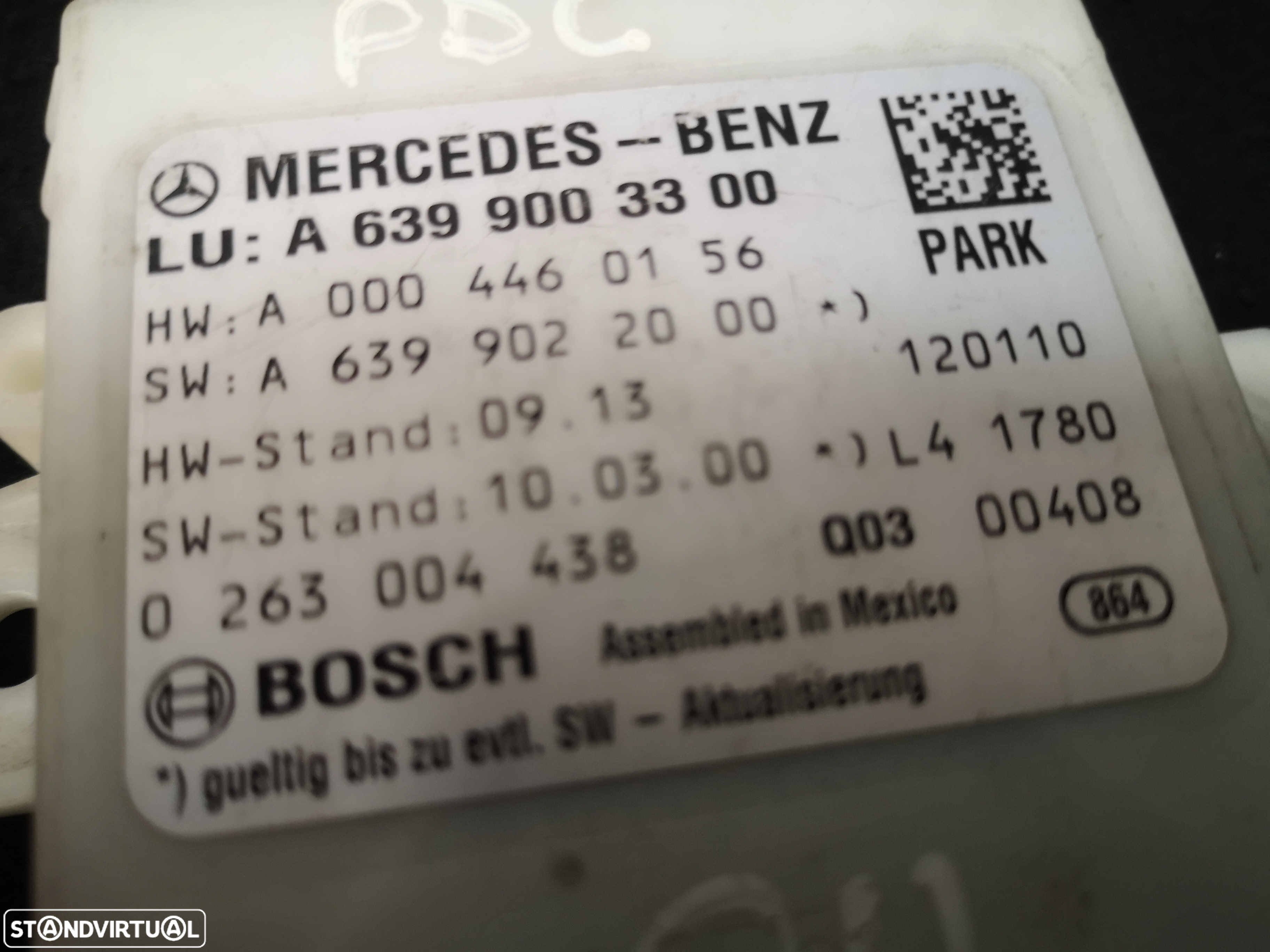 Centralina Modulo PDC MERCEDES w639 vito viano 2010-2014 - 3