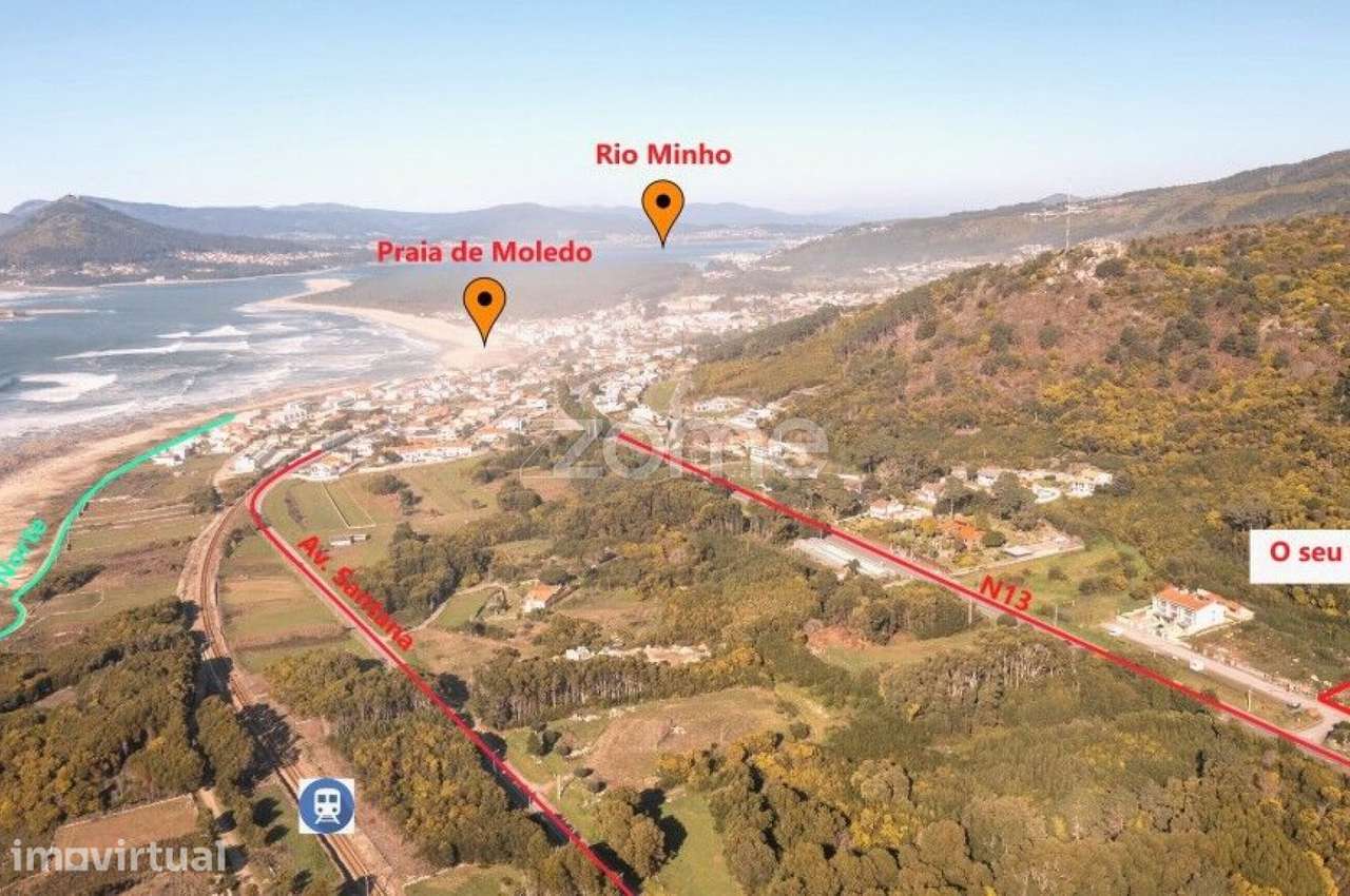 Terreno com vista de mar PIP aprovado em Moledo, Caminha - Grande imagem: 4/23