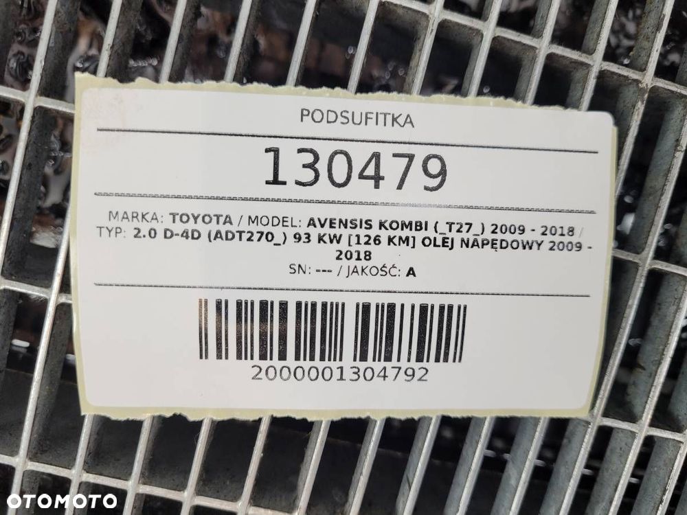PODSUFITKA SZYBERDACH TOYOTA AVENSIS T27 KOMBI ORYGINAŁ - 14