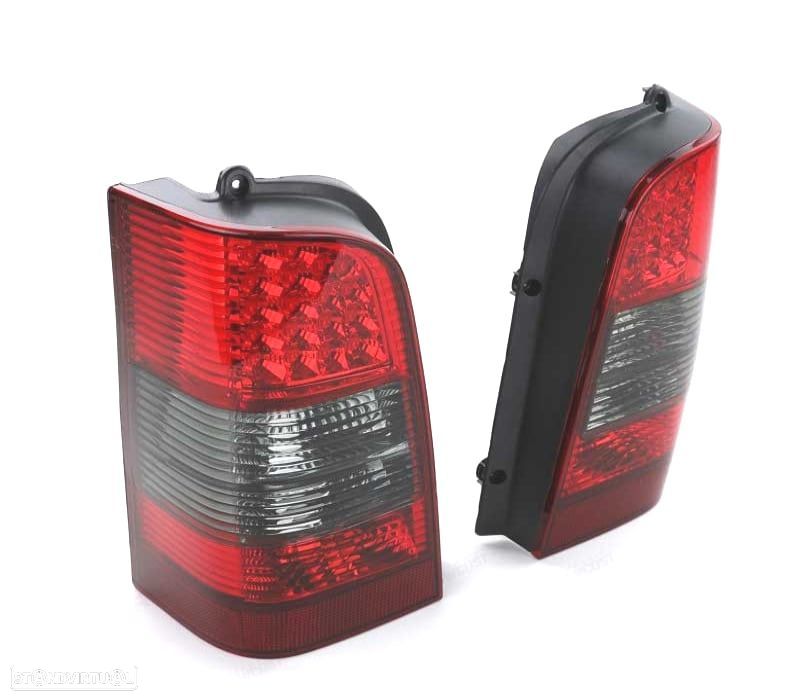 FAROLINS TRASEIROS LED MERCEDES VITO W638 95-03 VERMELHO ESCURECIDO - 3