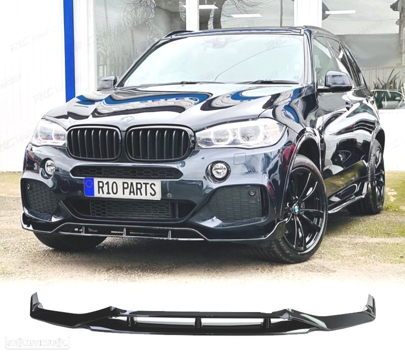 SPOILER LIP BMW X5 F15 12-18 LOOK M PERFORMANCE PRETO BRILHANTE - 1