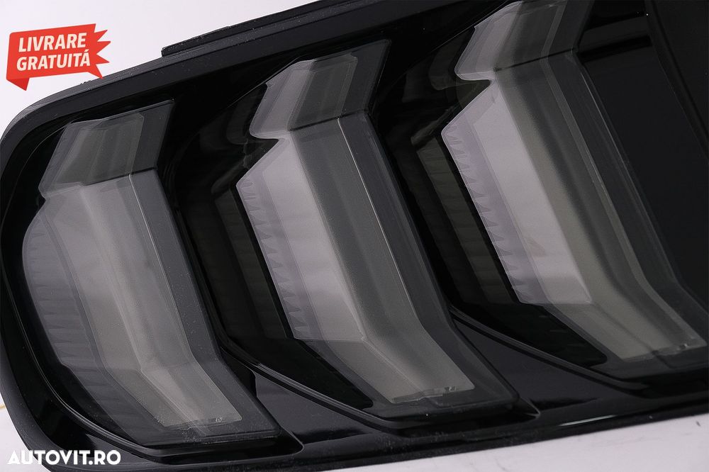 Stopuri Full LED Ford Mustang VI S550 (2015-2019) Fumuriu cu Semnal Dinamic Secven- livrare gratuita - 4
