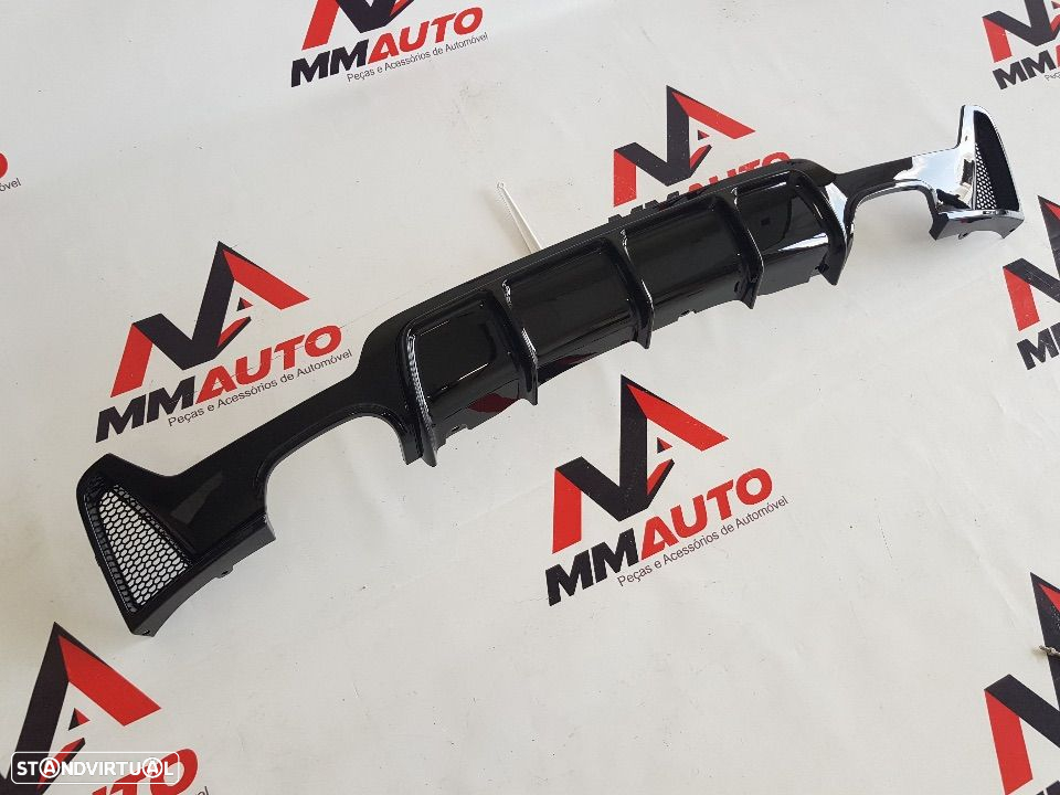 Difusor Traseiro BMW Série 4 F32 F33 F36 M-Performance Dupla Preto Brilho - 2