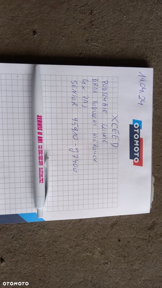 KONSOLA DESKA AIR BAG X-CEED 4x PASY SENSOR - 9