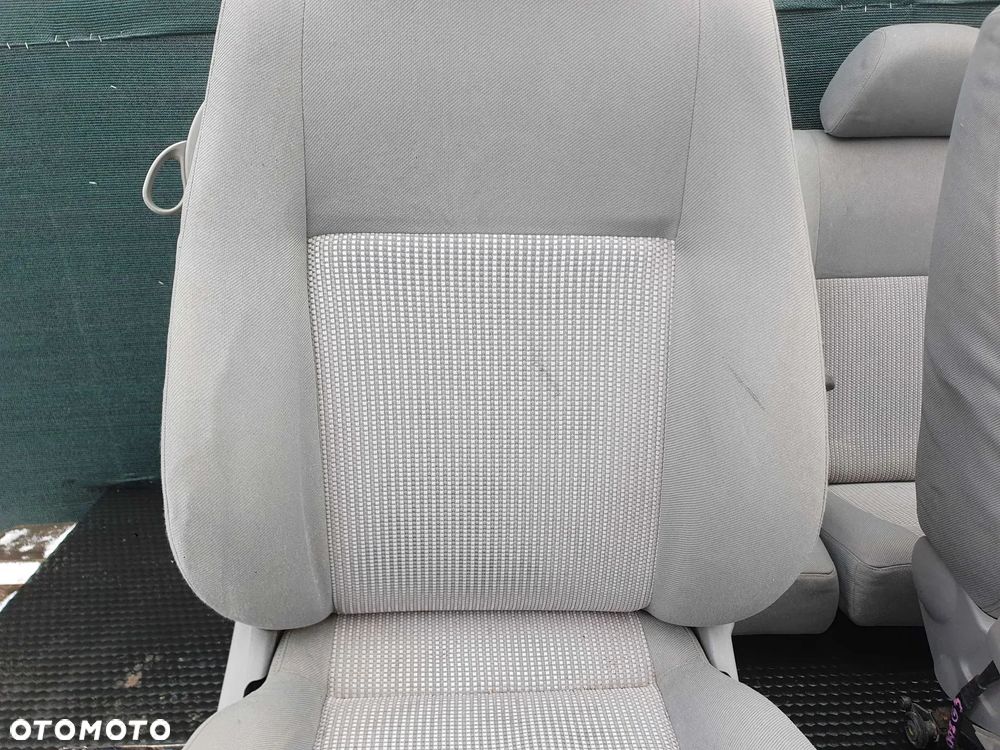 Fotele Fotel Kanapa Welur Jasne Siwe Podlokietnik VW Golf IV 4 3 drzwi komplet - 17