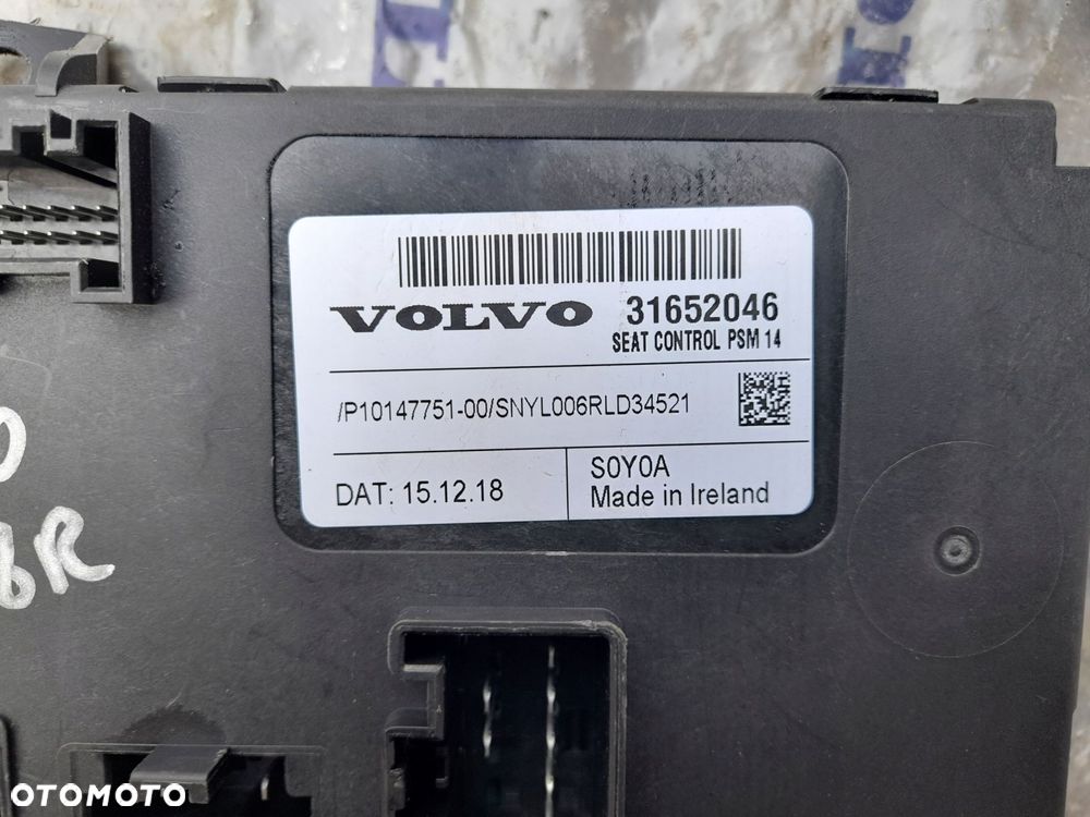 moduł fotela volvo xc60 ii s60 iii 31652046 volvo s60 iii 2018r - 2