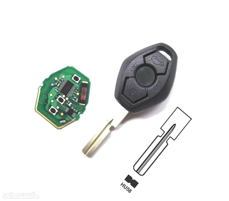 CHAVES COMPLETA PARA BMW HEXAGONAL COM LAMINA RAIADA - 1