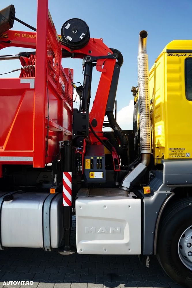 MAN TGS 26.420 / 6x4 / BASCULĂ DUBLĂ / LATERALĂ HIDRODORIZATĂ / BORDMATIC + PALFINGER 18002 HDS / ROTATOR / PILOT / EURO 6 - 21