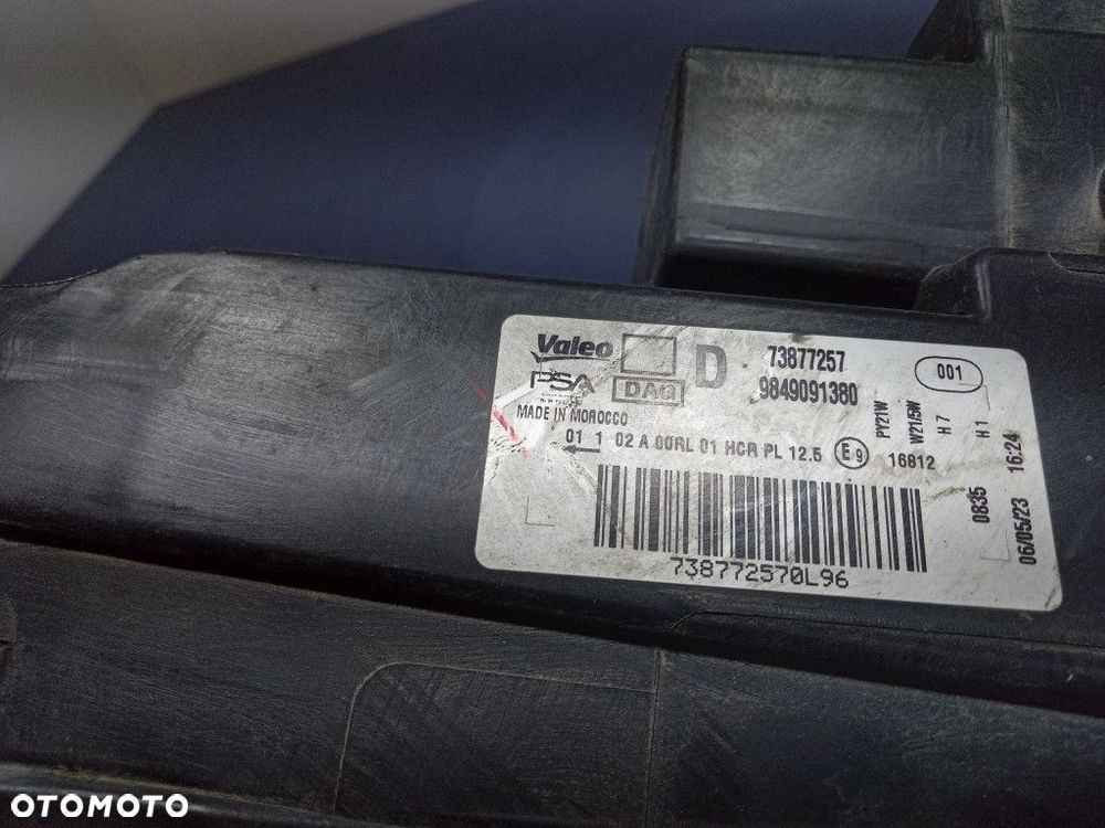 CITROEN BERLINGO III DOBLO III REFLEKTOR PRAWY LAMPA PRÓD EU 9849091380 - 4