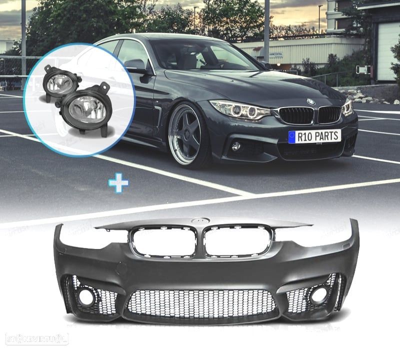 PARA-CHOQUES FRONTAL BMW F30 F31 LOOK M3 SEM PDC + FAROIS DE NEVOEIRO - 1
