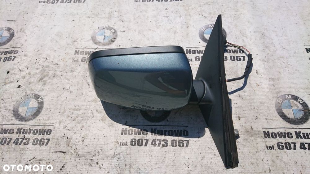 BMW E60 E61 Lusterko Zewnętrzne Prawe Neptunblau 4 piny - 4