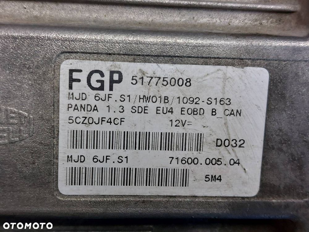 ZESTAW STARTOWY FIAT PANDA II 51775008 51773067 46845361 - 2