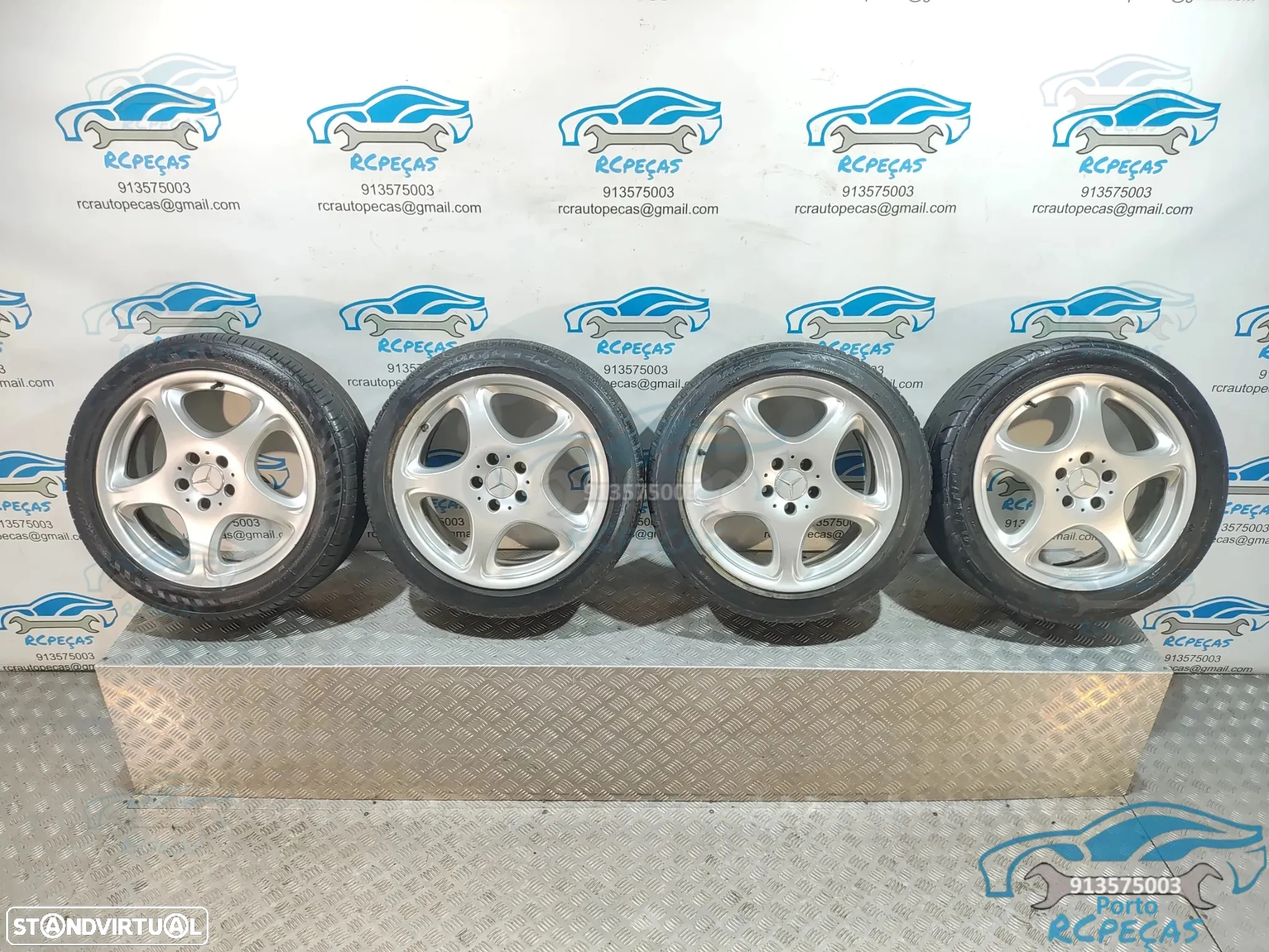 Jantes Originais 18" Mercedes Benz Class S - 5x112 - W215 | W220 - 8J / 9J - ET44 / ET46 - Jante | Dupla Medida | 18 Polegadas | A2204012702 | 2204012702 | A2204012802 | 2204012802 | 5 x 112 - 10
