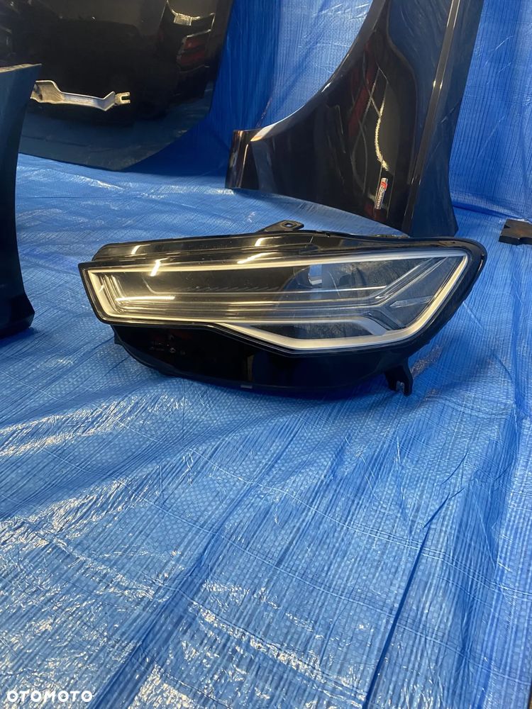 PRZÓD KOMPLETNY MASKA ZDERZAK LAMPY PAS PRZEDNI FULL LED AUDI A6 C7 S-LINE LIFT LX5R - 14