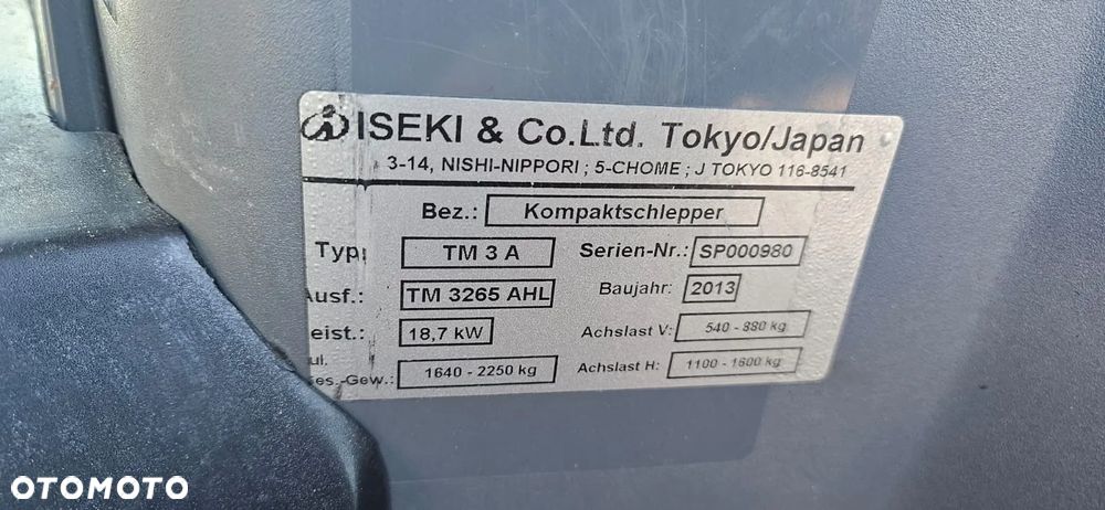 Iseki TM 3 A 3265 - 18