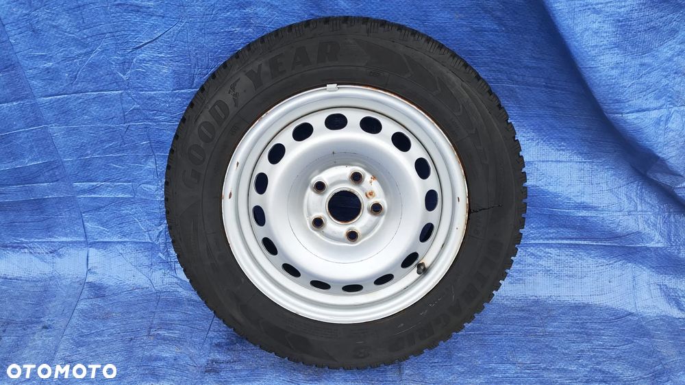 KOŁO ZAPASOWE DOJAZDOWE FELGA 5x112 6Jx15 ET47 OPONA GOODYEAR ULTRAGRIP 8 195/65R15 195 65 15 ORYGINAŁ ŁADNE VW CADDY III 2K - 1