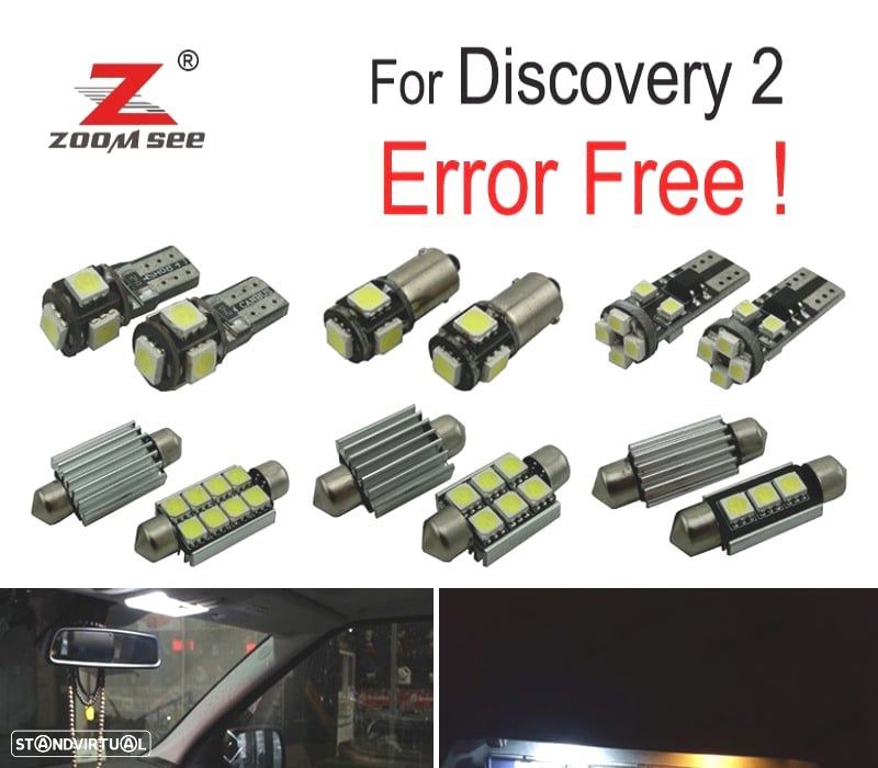 KIT COMPLETO 17 LÂMPADAS LED INTERIOR PARA LAND ROVER DISCOVERY 2 98-04 - 1