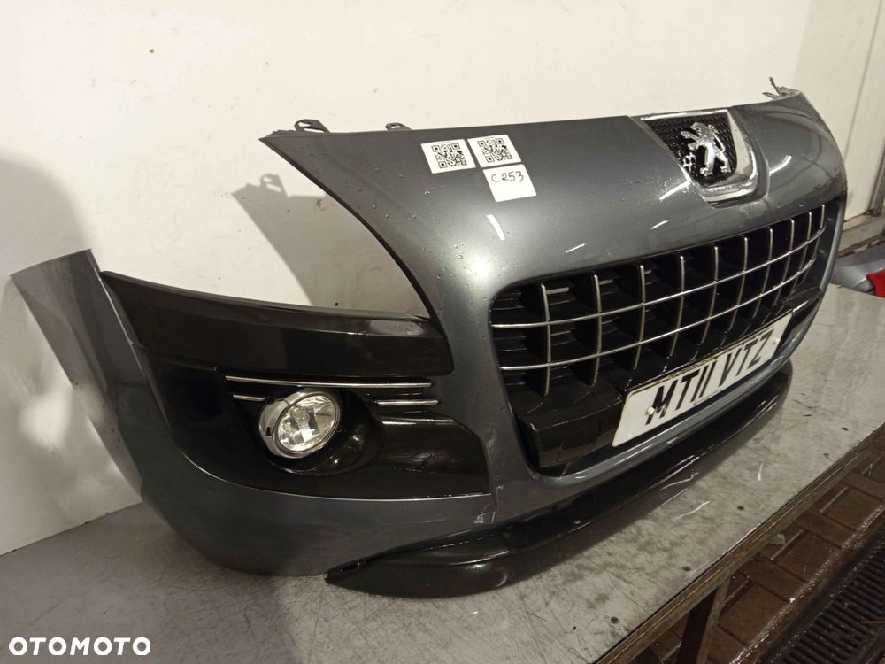 ^ ZDERZAK PRZÓD PRZEDNI PEUGEOT 3008 KTPD SZARY GRAFITOWY HALOGENY - 3