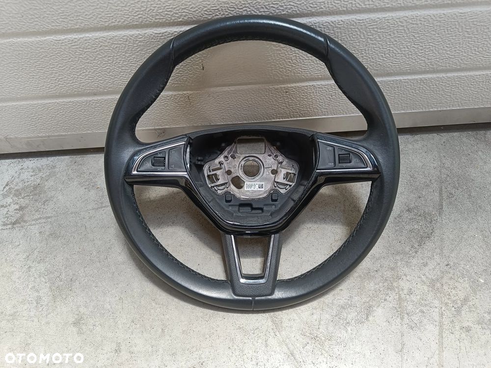 Kierownica Skoda Kodiaq Karoq Superb 3 Octavia III Skóra Scala Multifunkcyjna Skóra 5E0419091BQ - 1