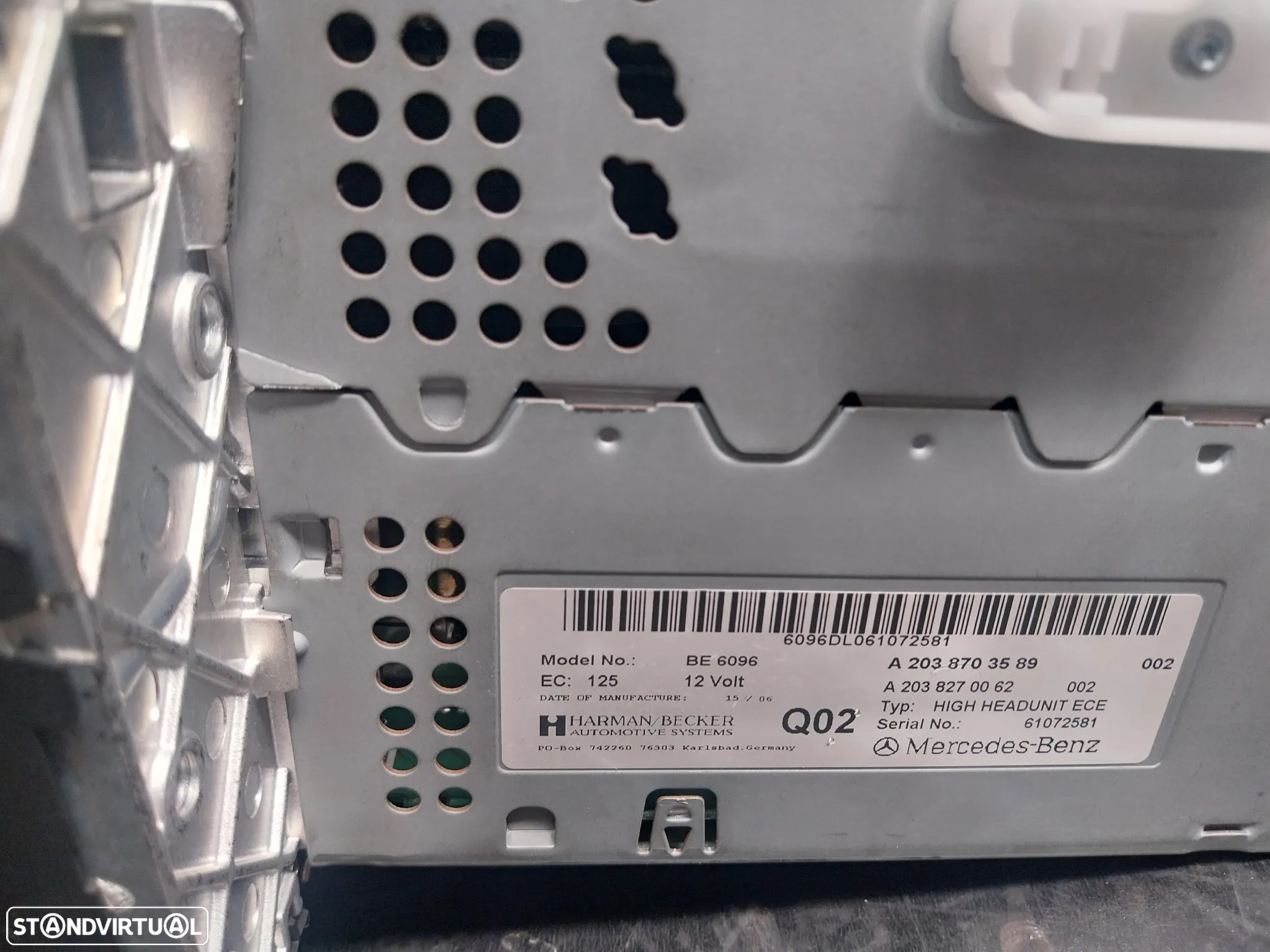 Auto radio Mercedes-Benz C-Class W203 Ref: A2038703589 - 5