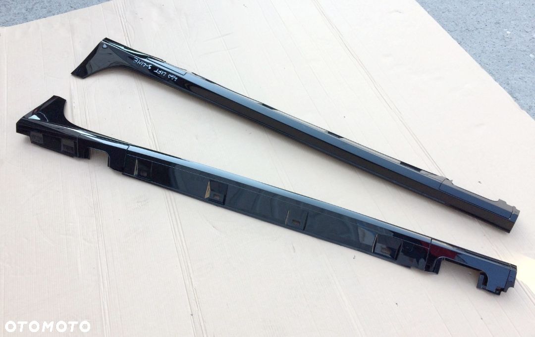 Listwy Progowe Boczne Audi A6 C7 4G0 LIFT S-Line CZARNE - 1
