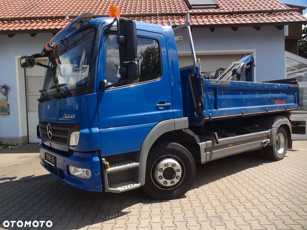 Mercedes-Benz ATEGO 4x2 1224 WYWROTKA KIPER miller + HDS dzwig żuraw PALFINGER + CZERPAK + WIDŁY // NISKI Potwierdzony przebieg!!! - 1