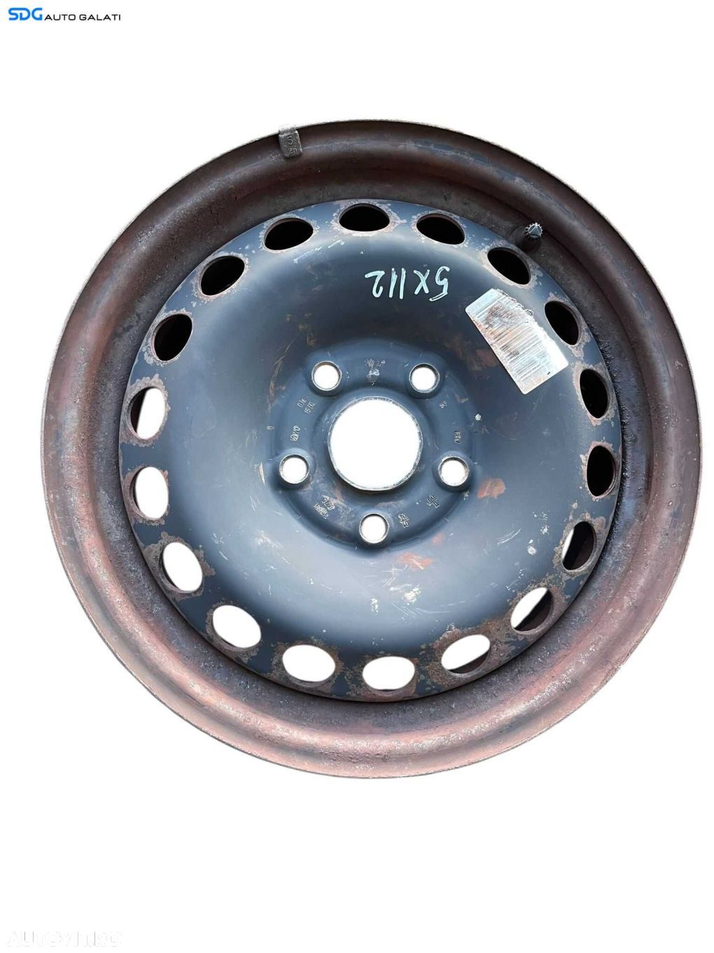 Roata Janta Tabla Rezerva 6Jx15H2 ET47 5x112 Seat Alhambra 1996 – 2010 Cod 1K0601027C [B4204] - 1