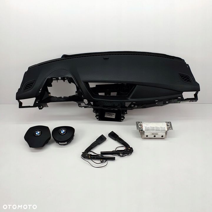 BMW X1 E84 DESKA ROZDZIELCZA KONSOLA KOKPIT PULPIT PODUSZKI AIRBAG AIR BAG NAPINACZE KIT SET - 1