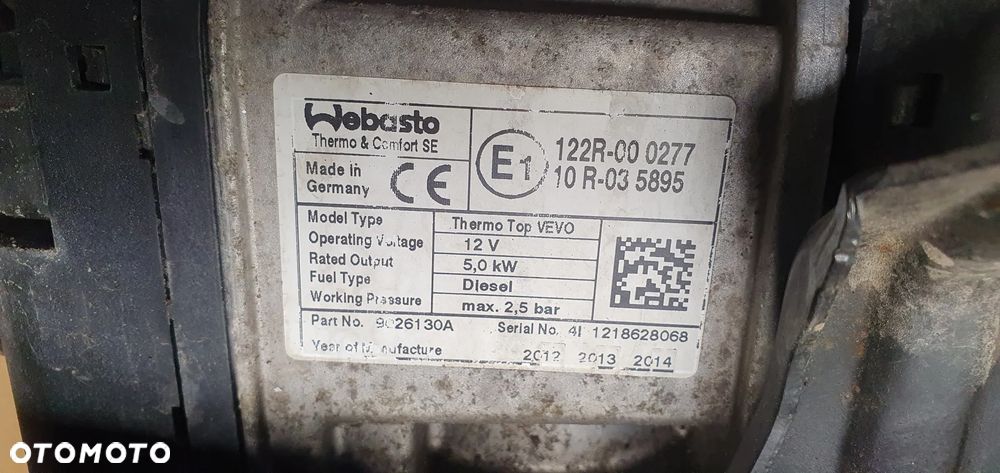 Webasto ogrzewanie postojowe VW Caddy III Lift 1.6 TDI 1K0815065AT - 10