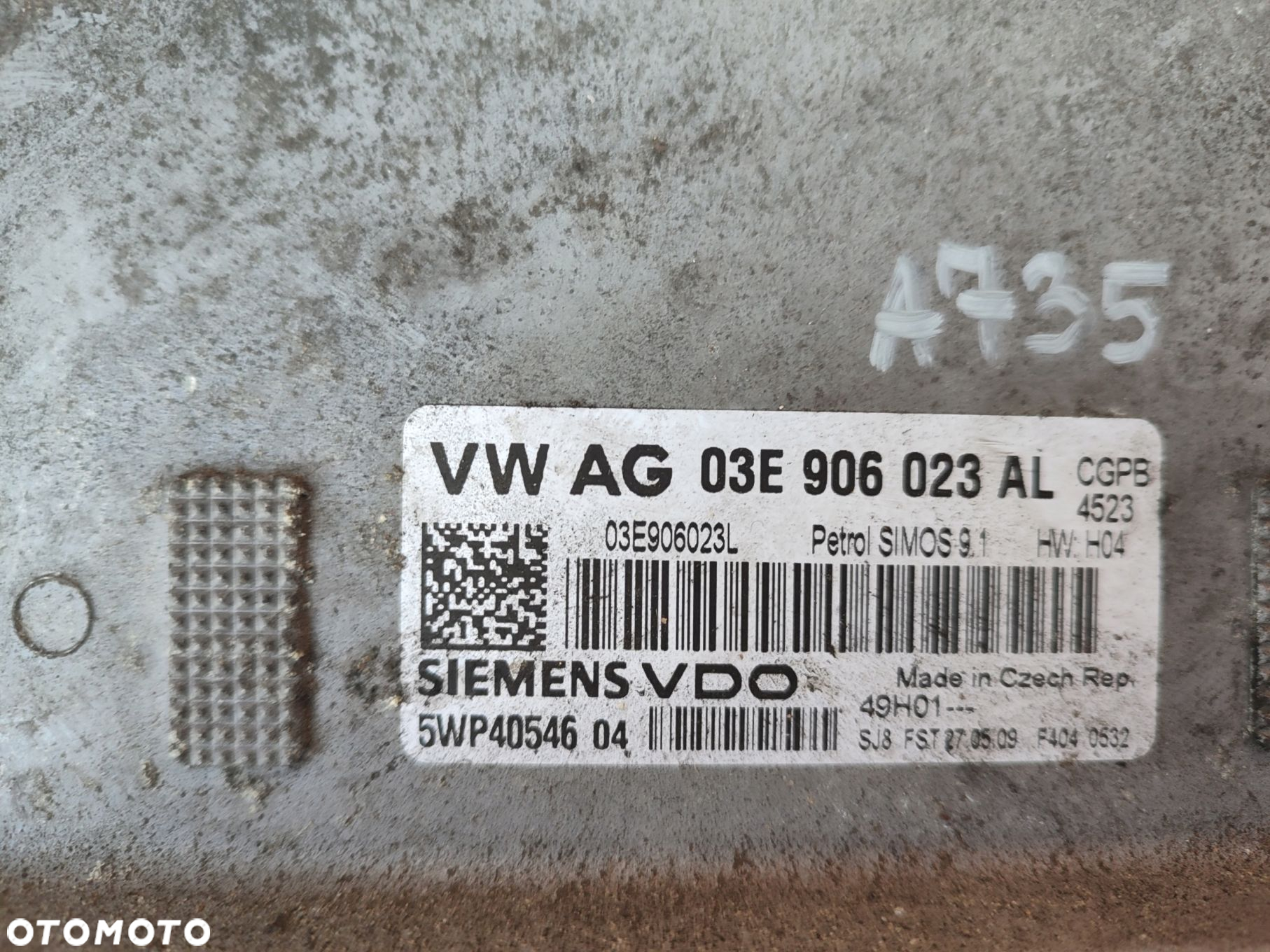 Sterownik komputer silnika VW POLO V 6R 1.2BENZYNA 03E906023AL - 4
