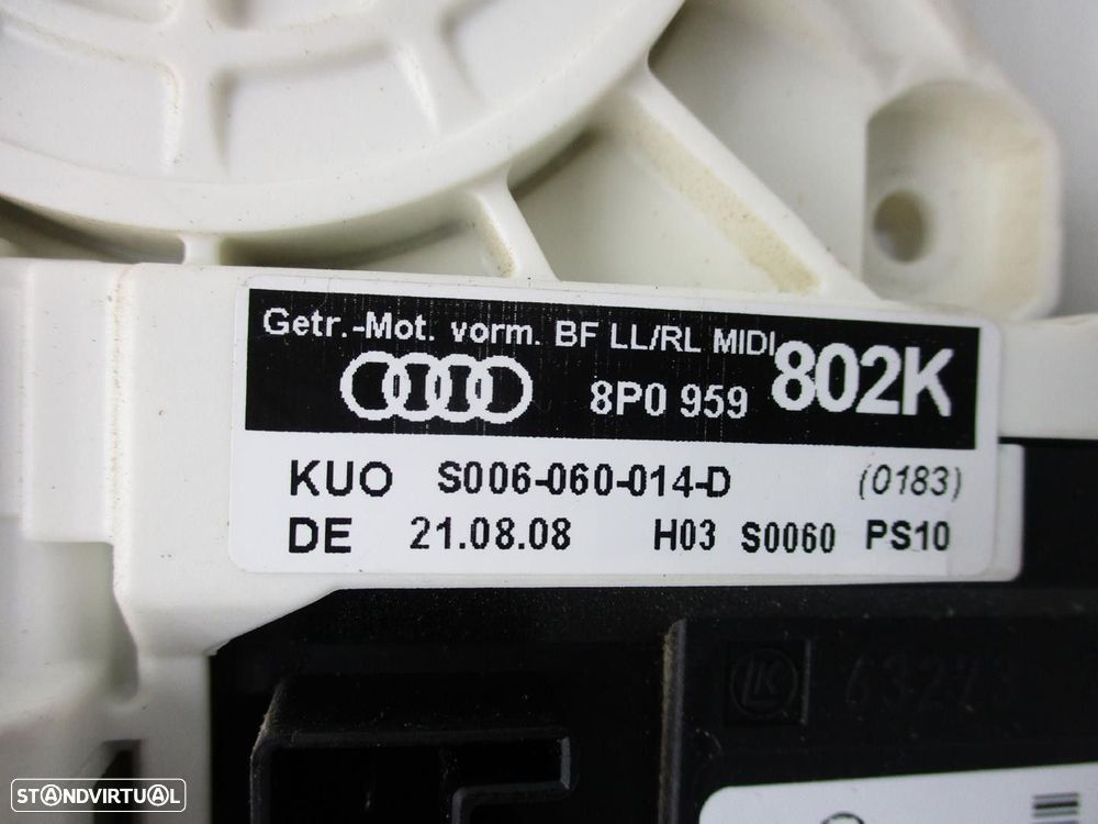 MOTOR ELEVADOR DE VIDRO FRONTAL DIREITO AUDI A3 2008 - 3